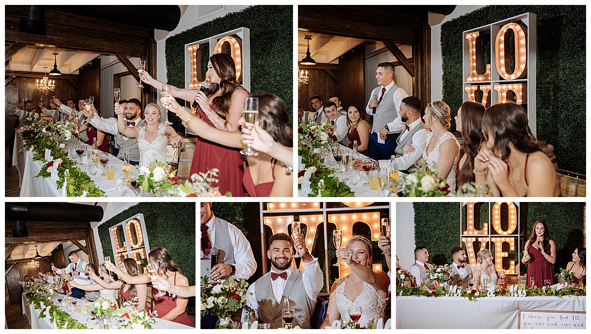 Reception pictures at the Windmill Winery